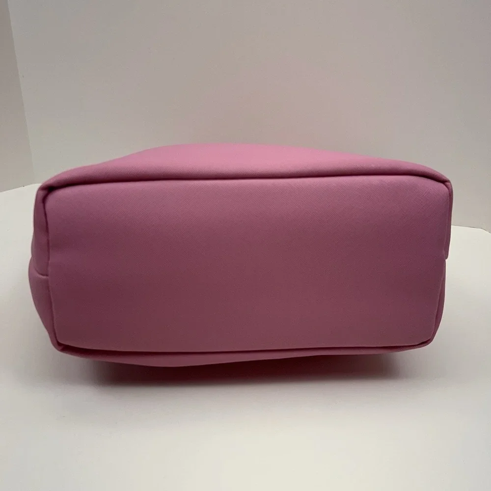 GUESS Insulated Lunch Tote Bag Top Handle Pink PVC Cooler School Travel Office